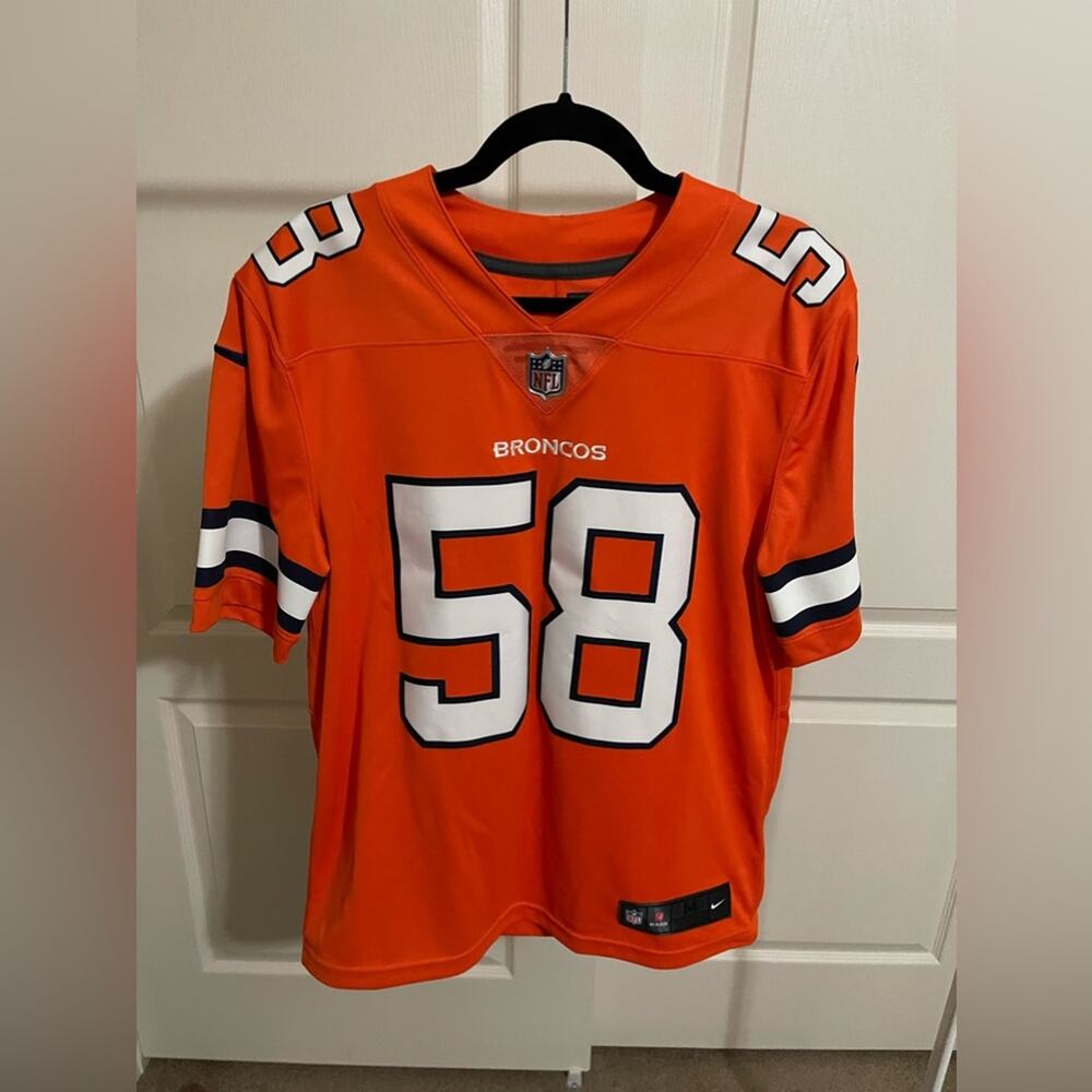 Nike Orange Von Miller Denver Broncos Jersey